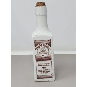 Vintage Retro Ceramic My Mothers Secret‎ Salad Dressing Jar